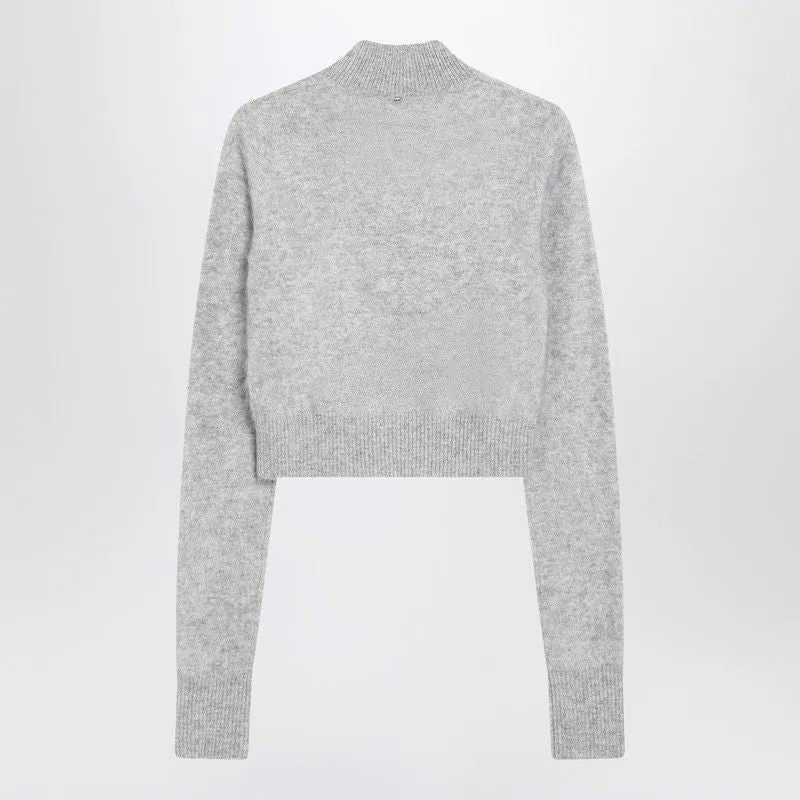 GREY CROPPED CASHMERE SWEATER sold by Lord & Taylor product image thumbnail 2