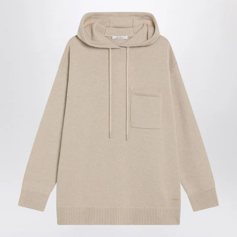 BEIGE WOOL AND CASHMERE KNIT HOODIE sold by Lord & Taylor