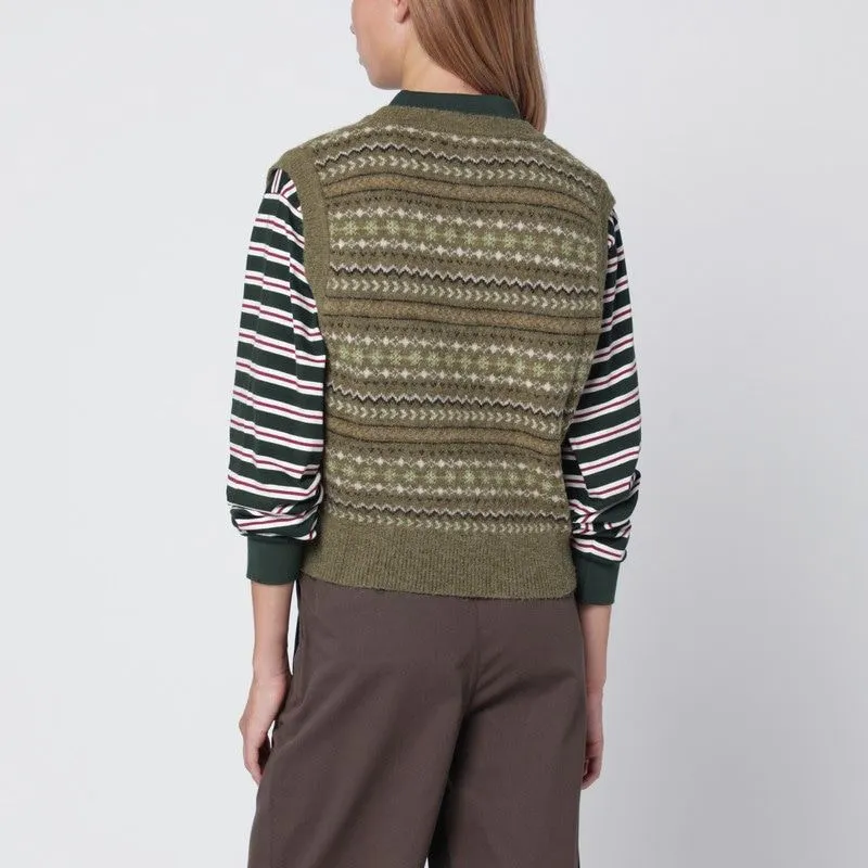 OLIVE GREEN WOOL BLEND WAISTCOAT sold by Lord & Taylor product image thumbnail 2