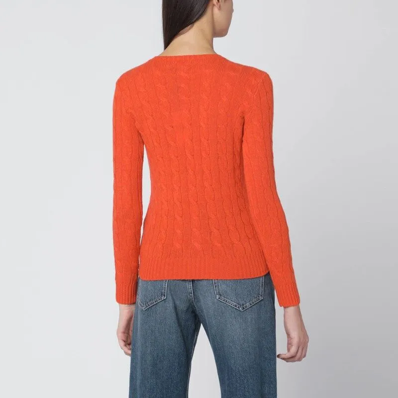 ORANGE CABLE-KNIT SWEATER IN WOOL AND CASHMERE sold by Lord & Taylor product image thumbnail 2