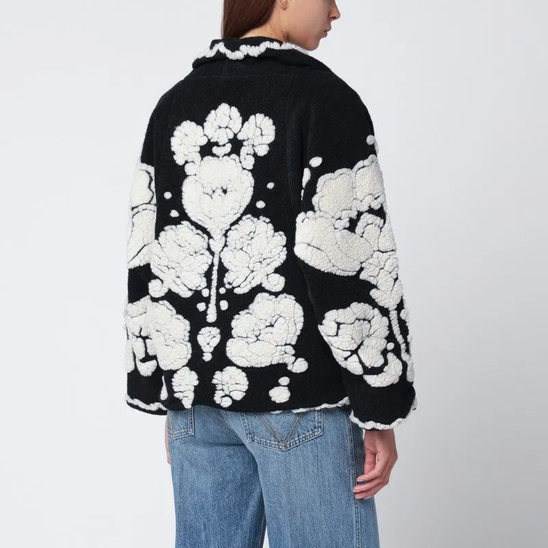 BLACK SHORT COAT WITH FLORAL EMBROIDERY sold by Lord & Taylor product image thumbnail 2