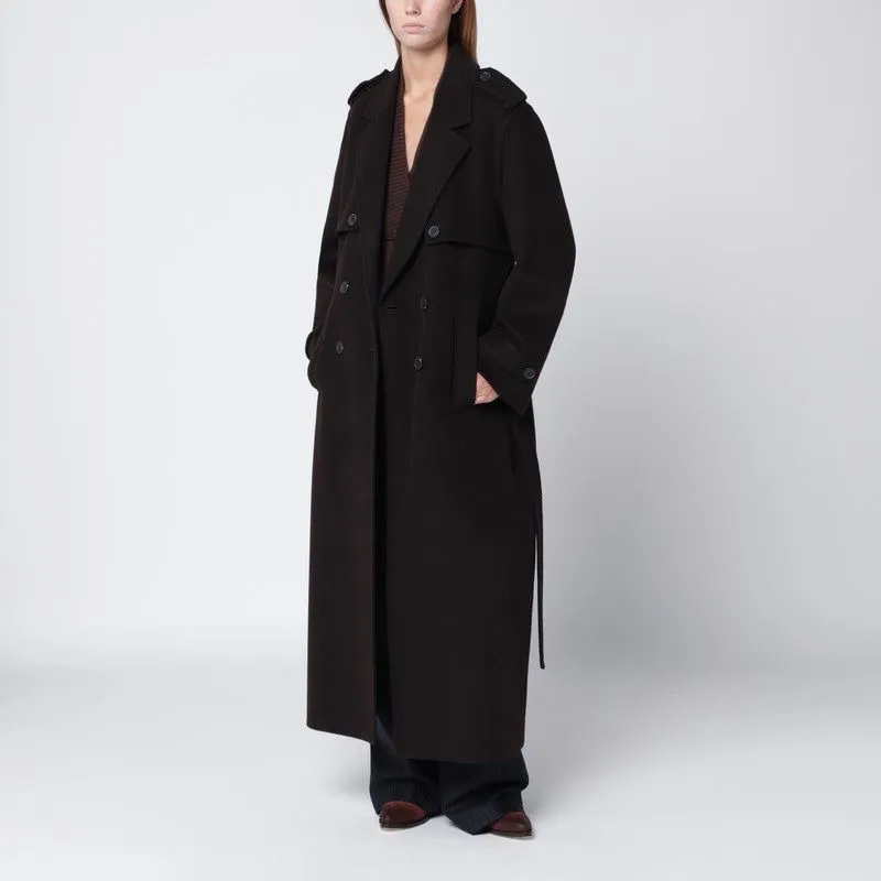 BROWN LONG WOOL COAT sold by Lord & Taylor