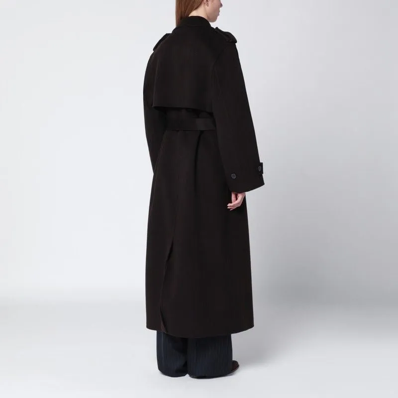BROWN LONG WOOL COAT sold by Lord & Taylor product image thumbnail 2