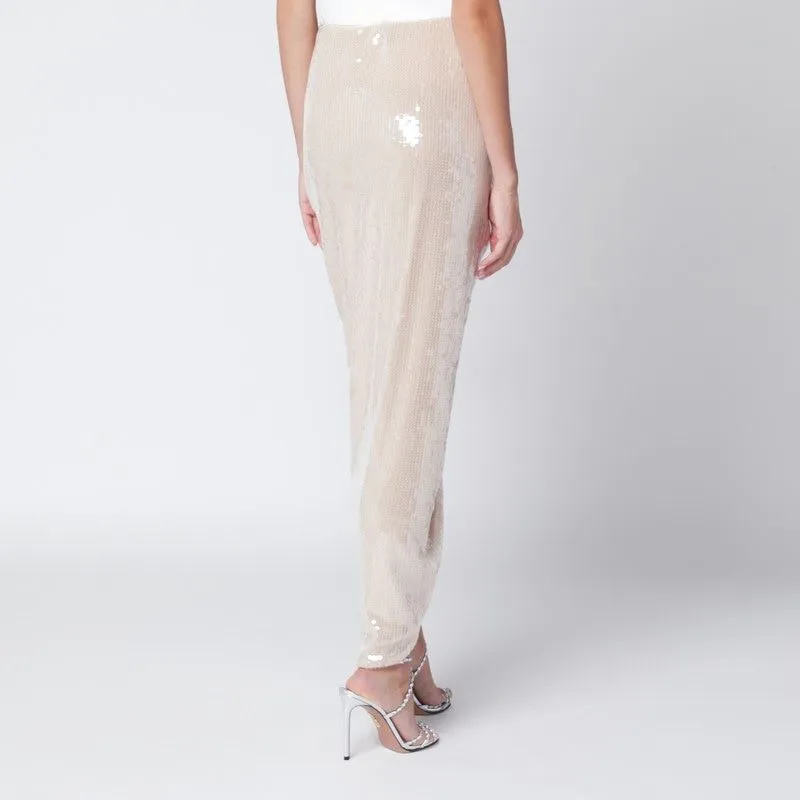 CREAM SEQUIN SKIRT WITH KNOT DETAIL sold by Lord & Taylor product image thumbnail 2