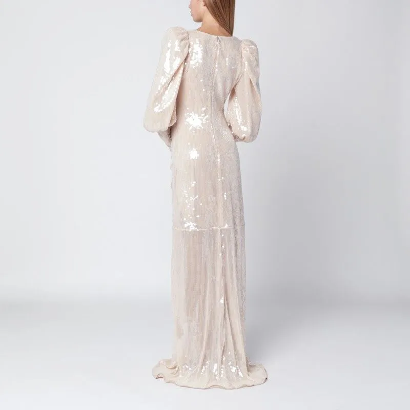 CREAM LONG SEQUIN DRESS sold by Lord & Taylor product image thumbnail 2