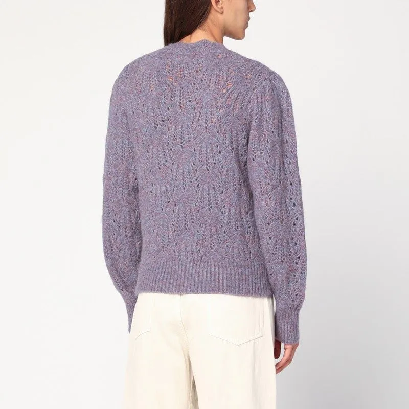 BLUE-VIOLET OPENWORK ALPACA-BLEND SWEATER sold by Lord & Taylor product image thumbnail 2