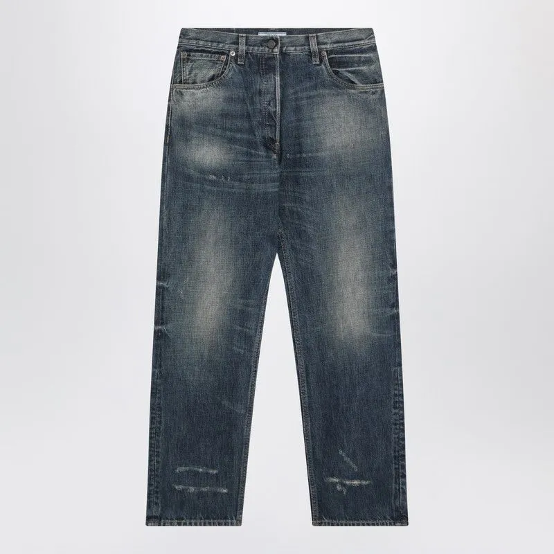 JEANS IN WASHED BLUE DENIM sold by Lord & Taylor