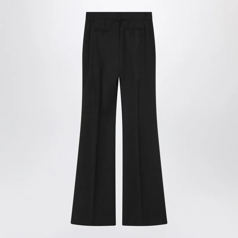 BROWN FLARED TROUSERS IN STRETCH WOOL sold by Lord & Taylor product image thumbnail 2