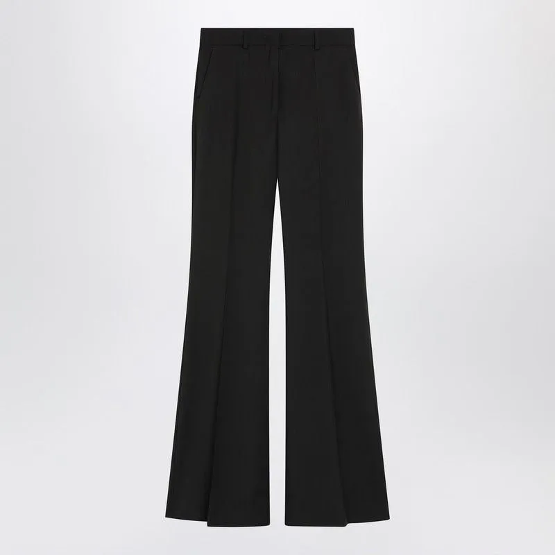 BROWN FLARED TROUSERS IN STRETCH WOOL sold by Lord & Taylor