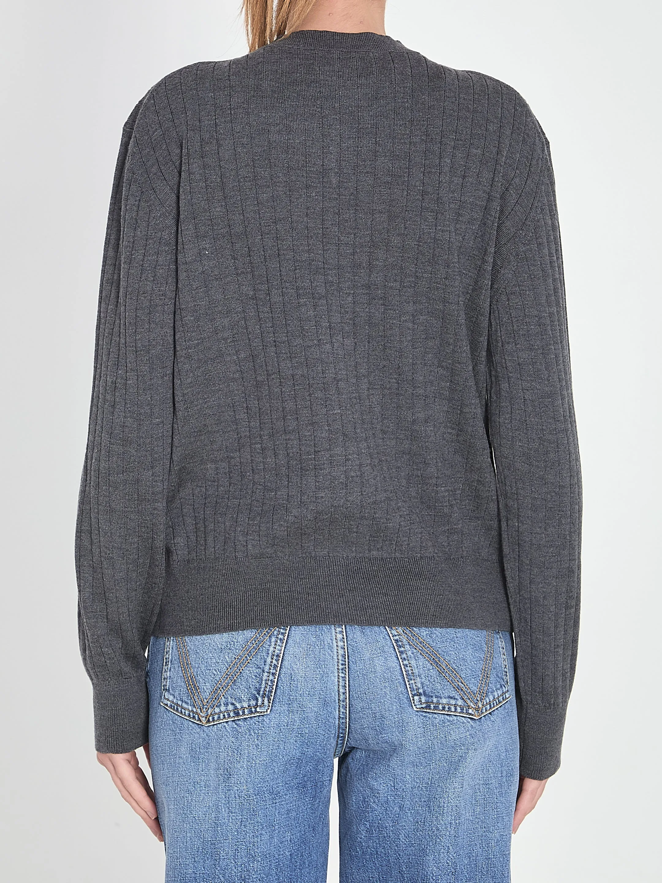 RIBBED WOOL CARDIGAN sold by Lord & Taylor product image thumbnail 4