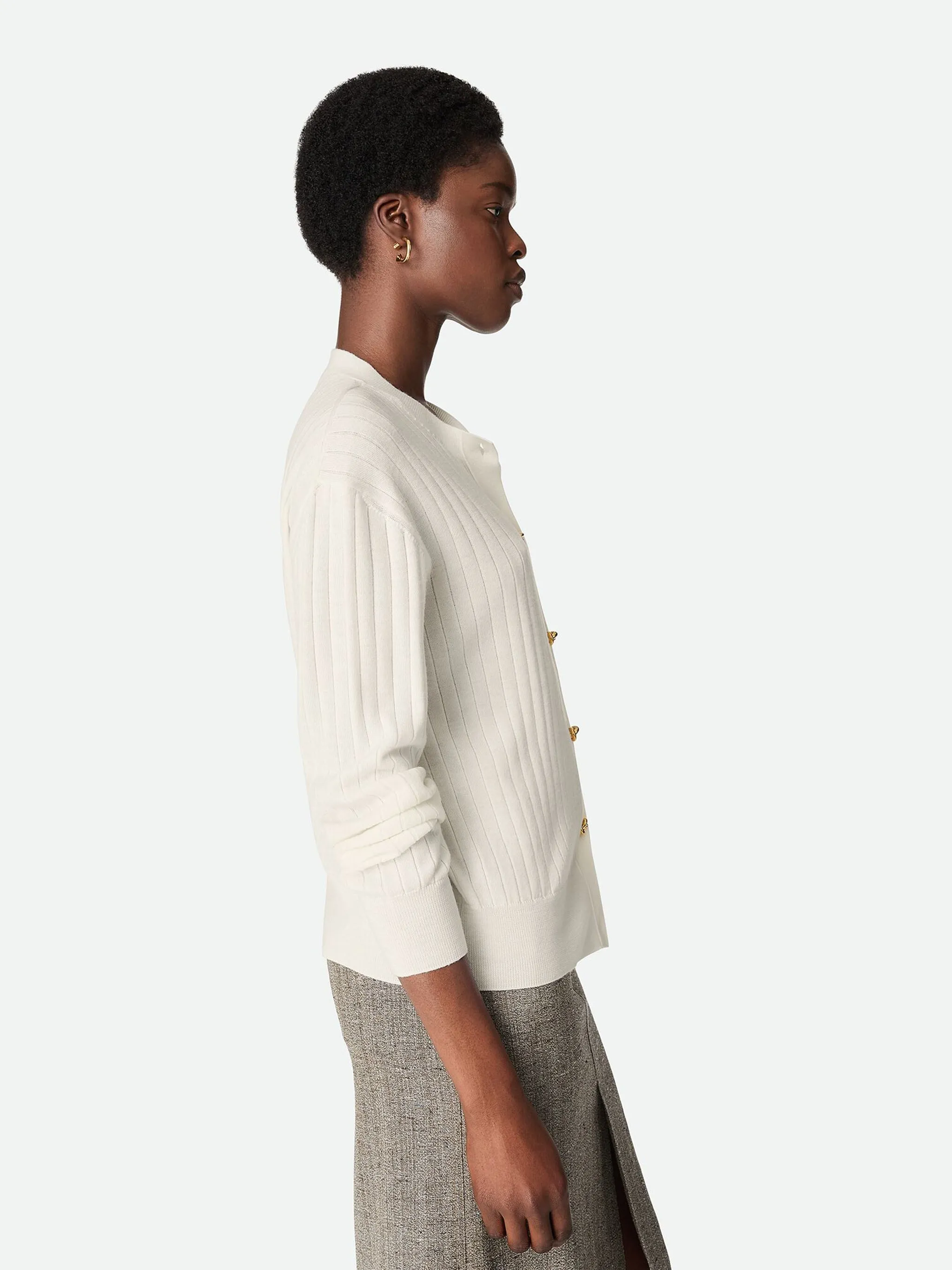 RIBBED WOOL CARDIGAN sold by Lord & Taylor product image thumbnail 3