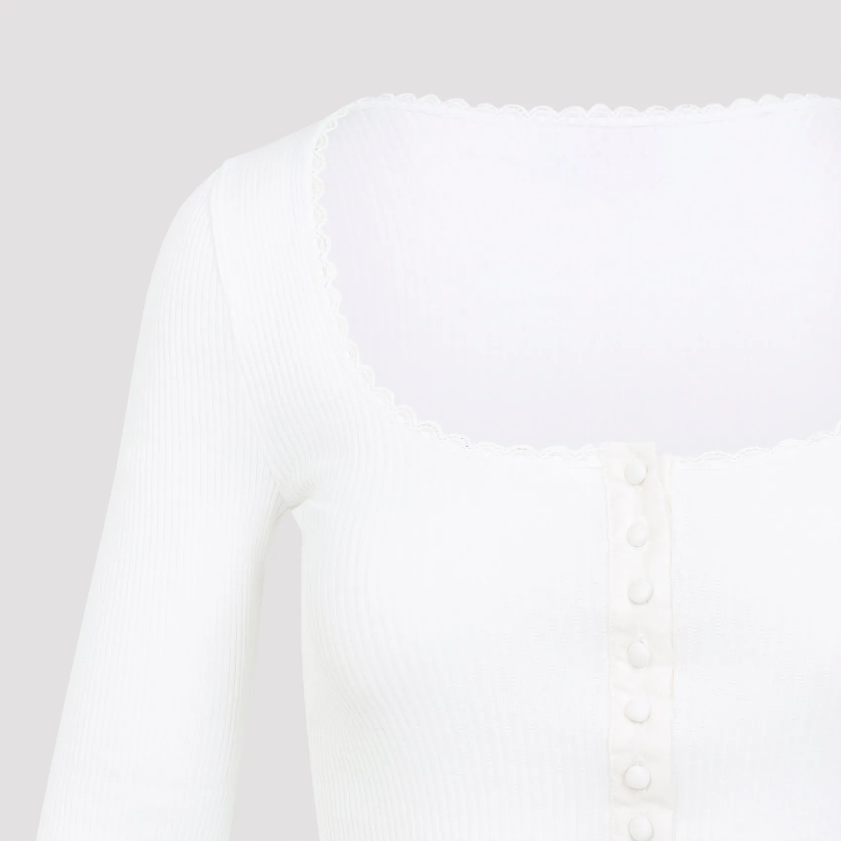 FITTED COTTON CARDIGAN WITH DEEP NECKLINE sold by Lord & Taylor product image thumbnail 4