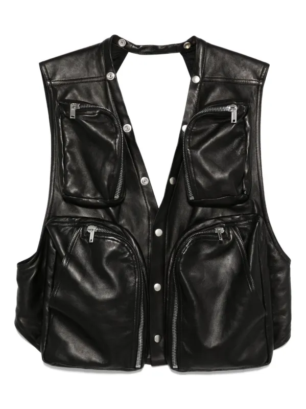 LEATHER CARGO VEST sold by Lord & Taylor