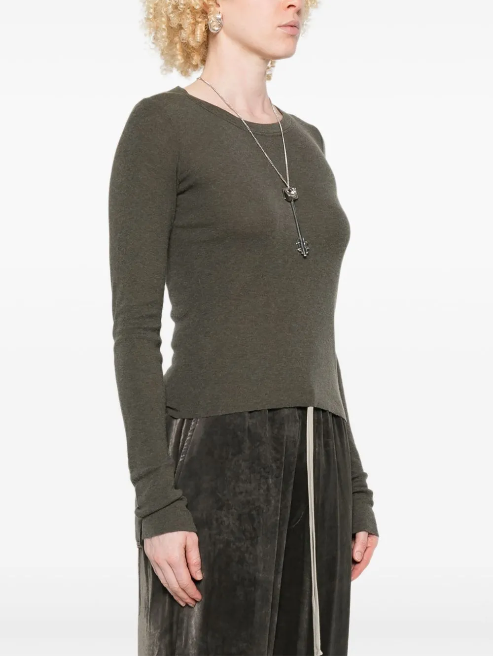 CROPPED RIB LS T sold by Lord & Taylor product image thumbnail 3