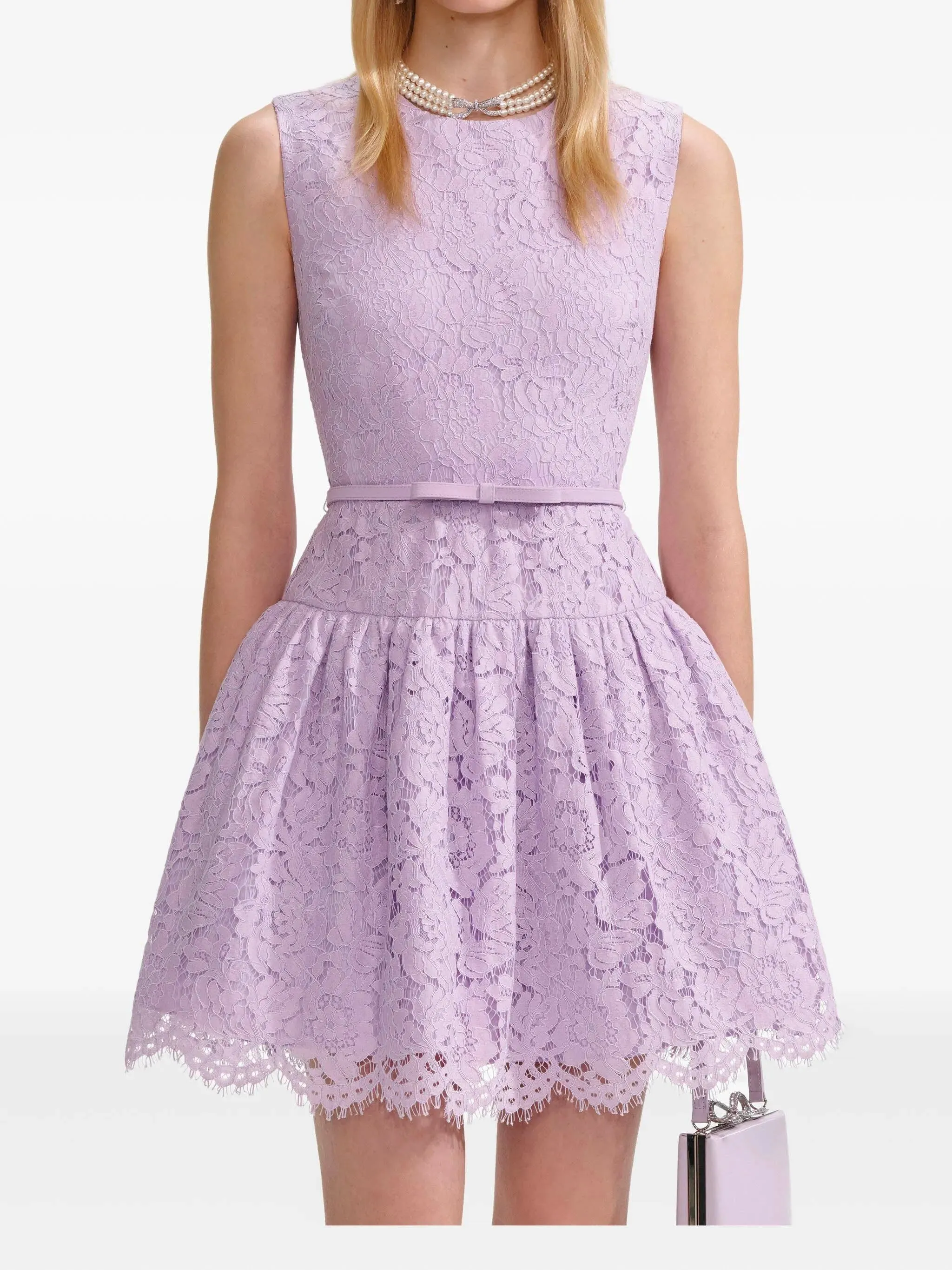 LACE SLEEVELESS MINI DRESS sold by Lord & Taylor