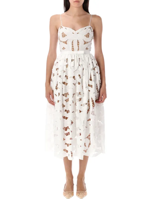 EMBROIDERED MIDI DRESS WITH BOW sold by Lord & Taylor
