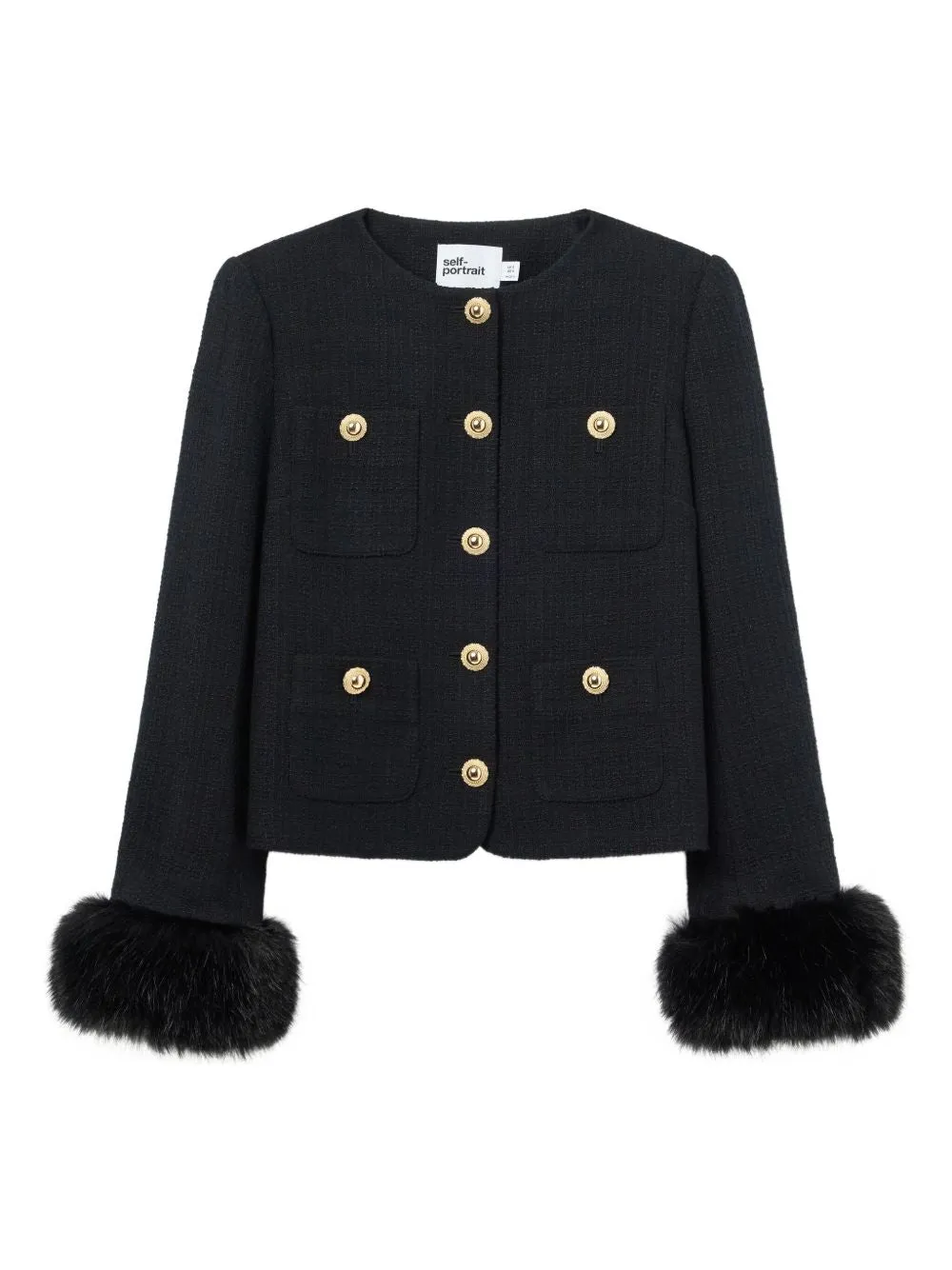 BOUCLE FUR CUFF JACKET sold by Lord & Taylor