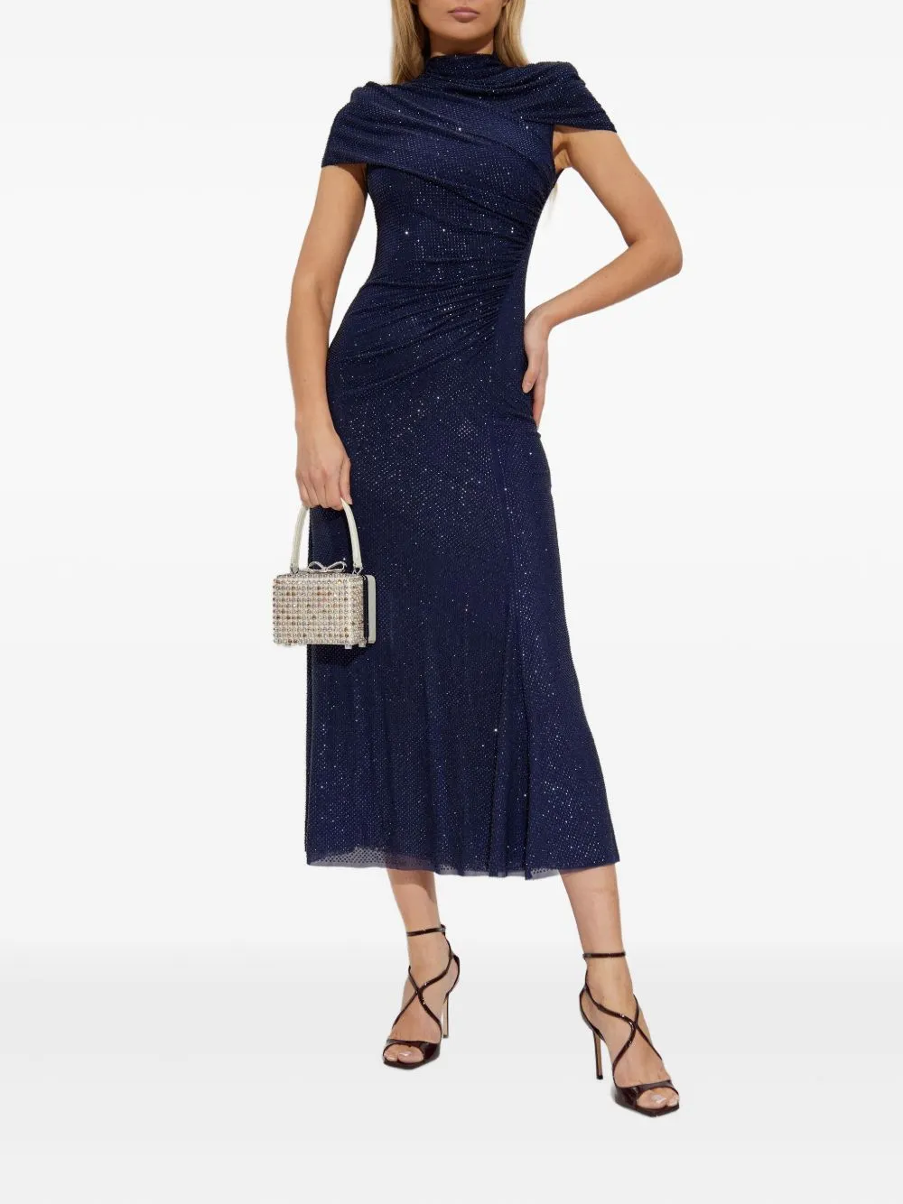 RHINESTONE MESH CUT OUT MIDI DRESS sold by Lord & Taylor product image thumbnail 5
