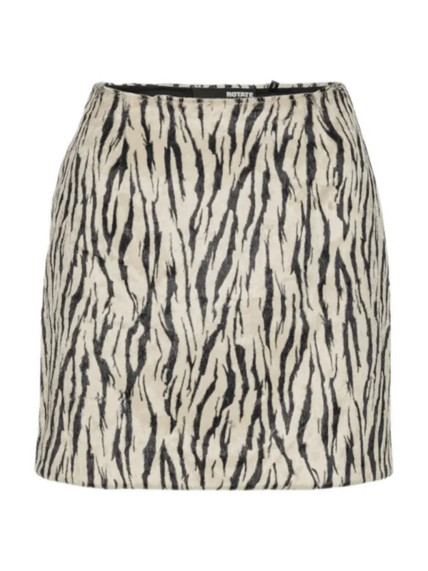 PRINTED FAUX FUR SKIRT sold by Lord & Taylor