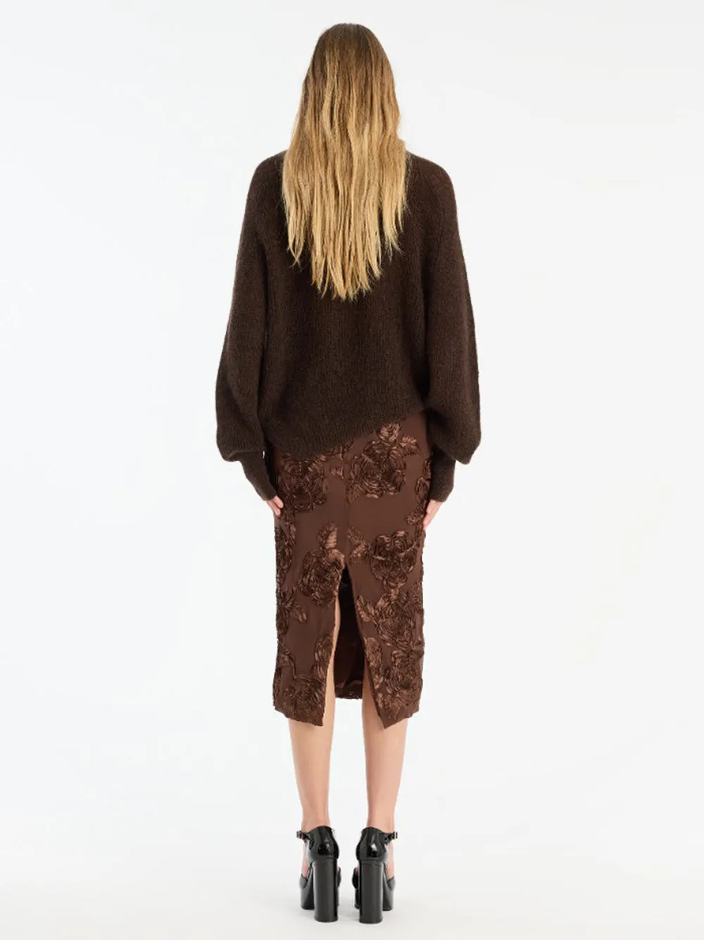 FLOWER MESH PENCIL SKIRT sold by Lord & Taylor product image thumbnail 3