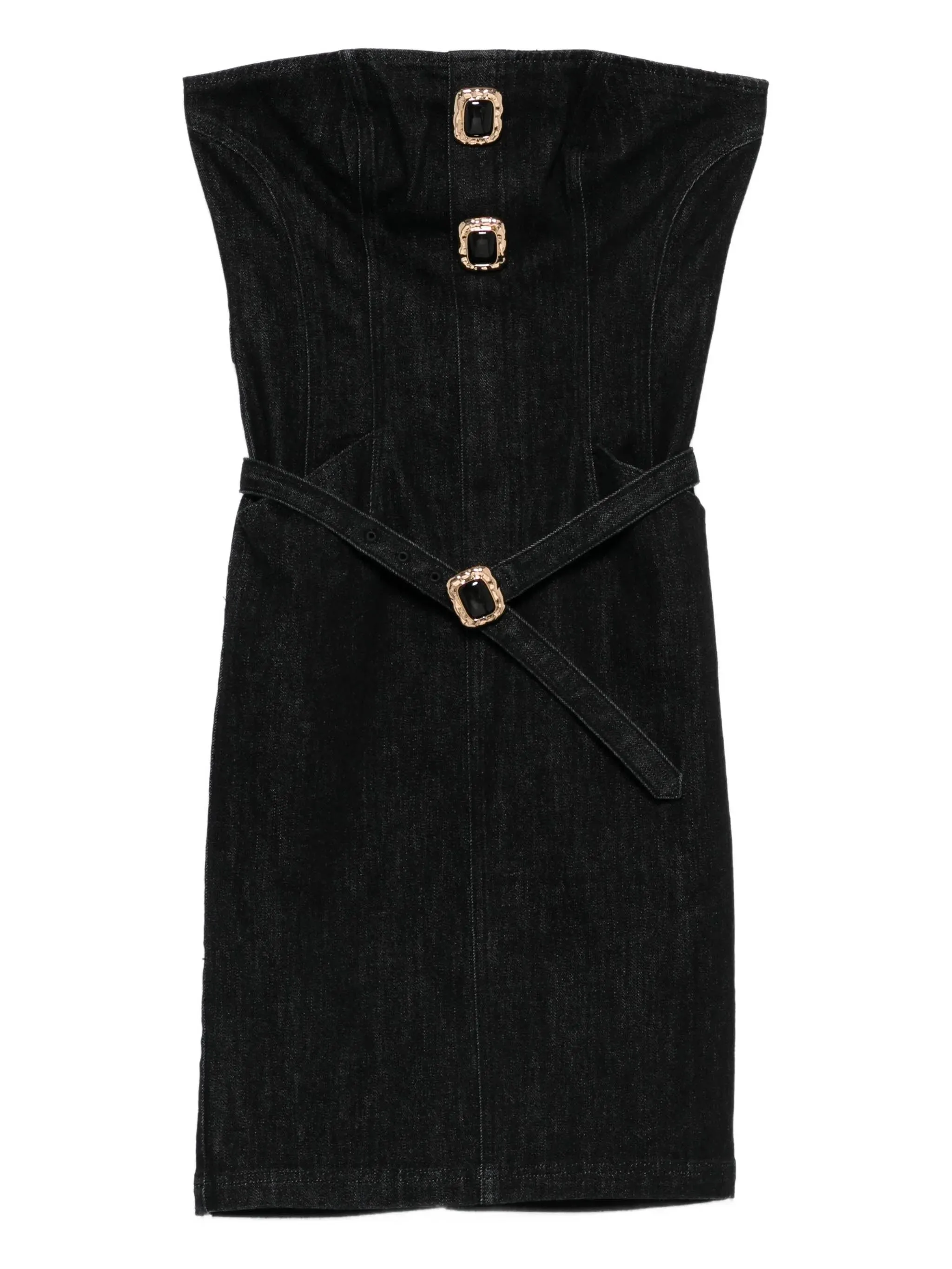 DENIM BANDEAU MIDI DRESS sold by Lord & Taylor