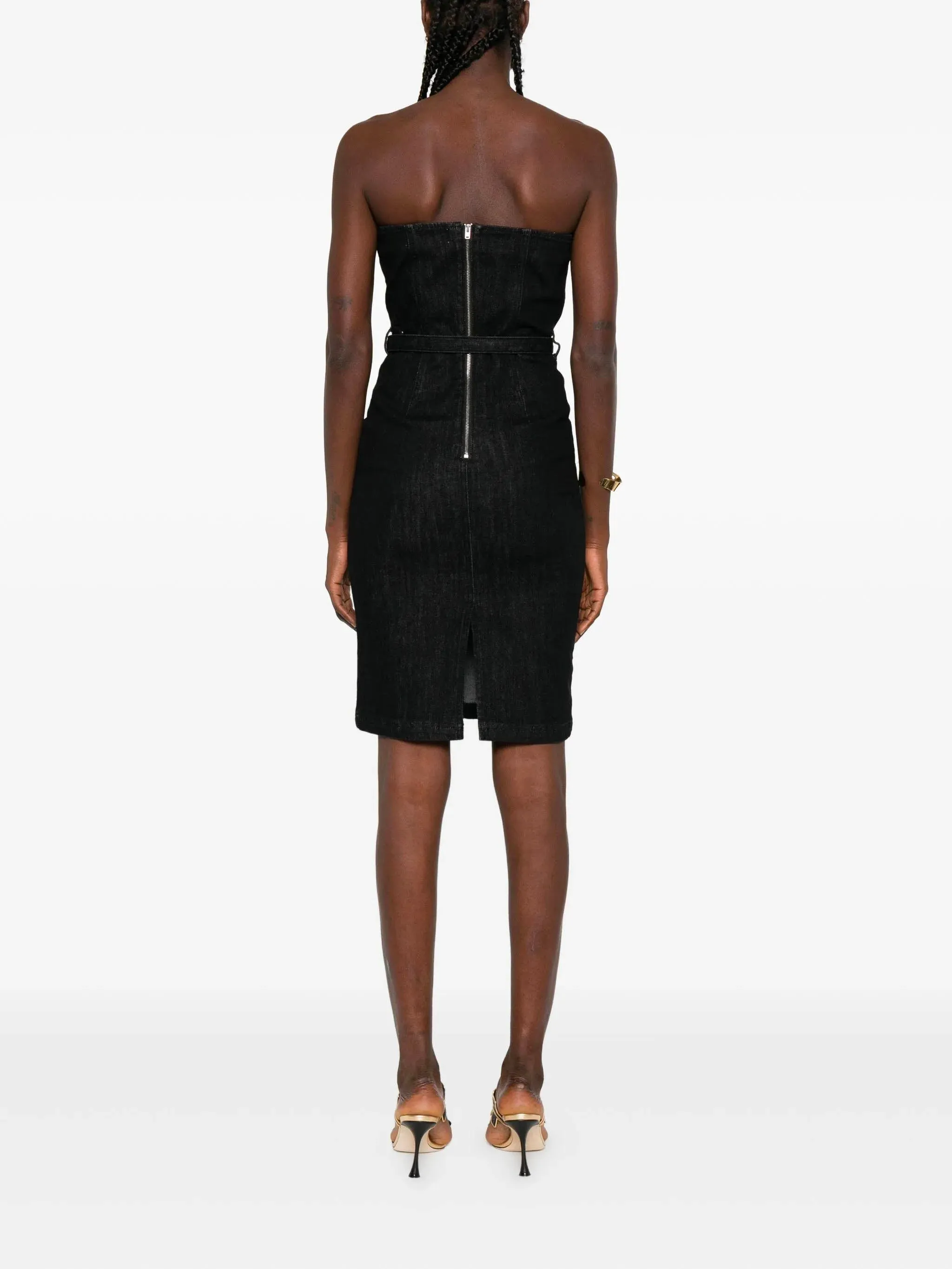 DENIM BANDEAU MIDI DRESS sold by Lord & Taylor product image thumbnail 3