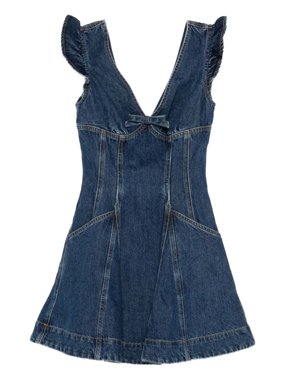 DENIM FLARED MINI DRESS sold by Lord & Taylor