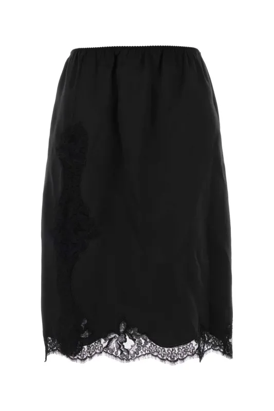 BLACK SATIN SKIRT sold by Lord & Taylor