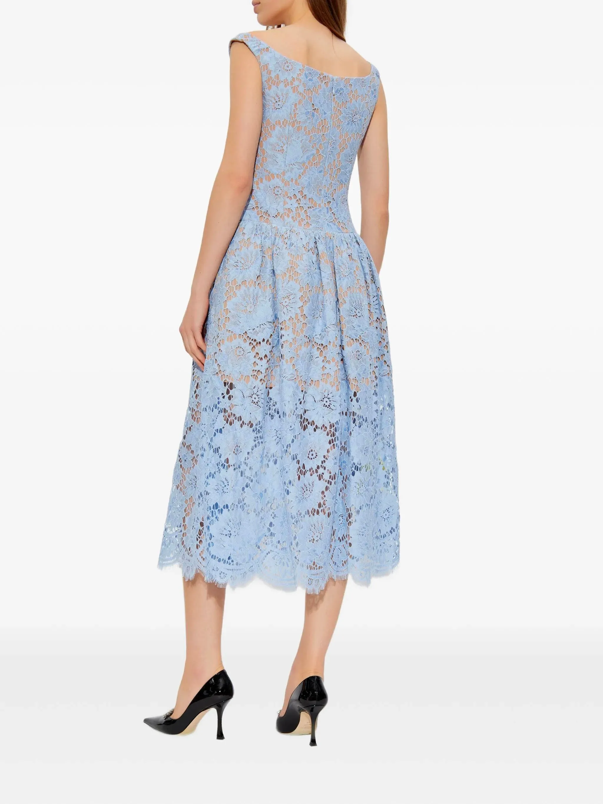 FLORAL LACE MIDI DRESS sold by Lord & Taylor product image thumbnail 4