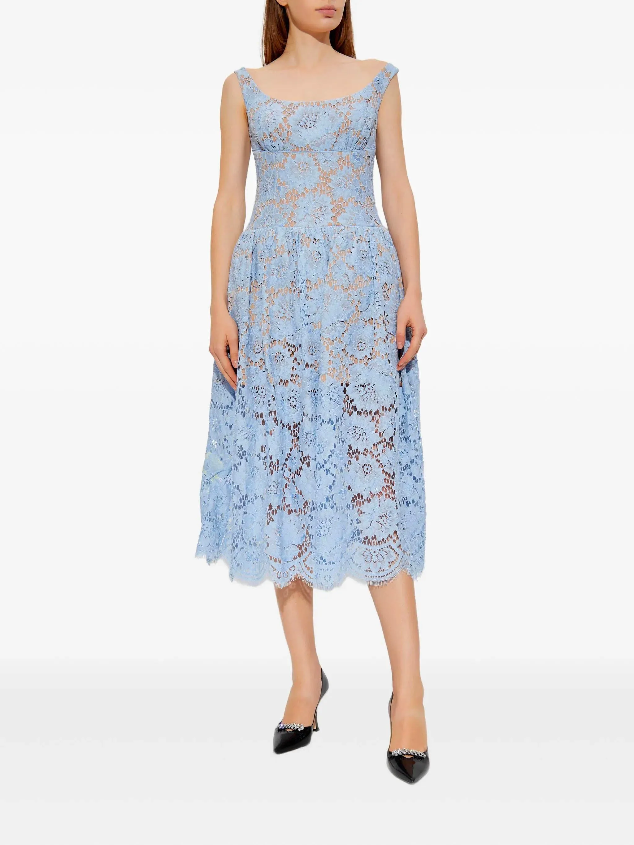 FLORAL LACE MIDI DRESS sold by Lord & Taylor product image thumbnail 3