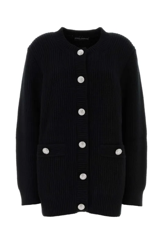 BLACK WOOL OVERSIZE CARDIGAN sold by Lord & Taylor