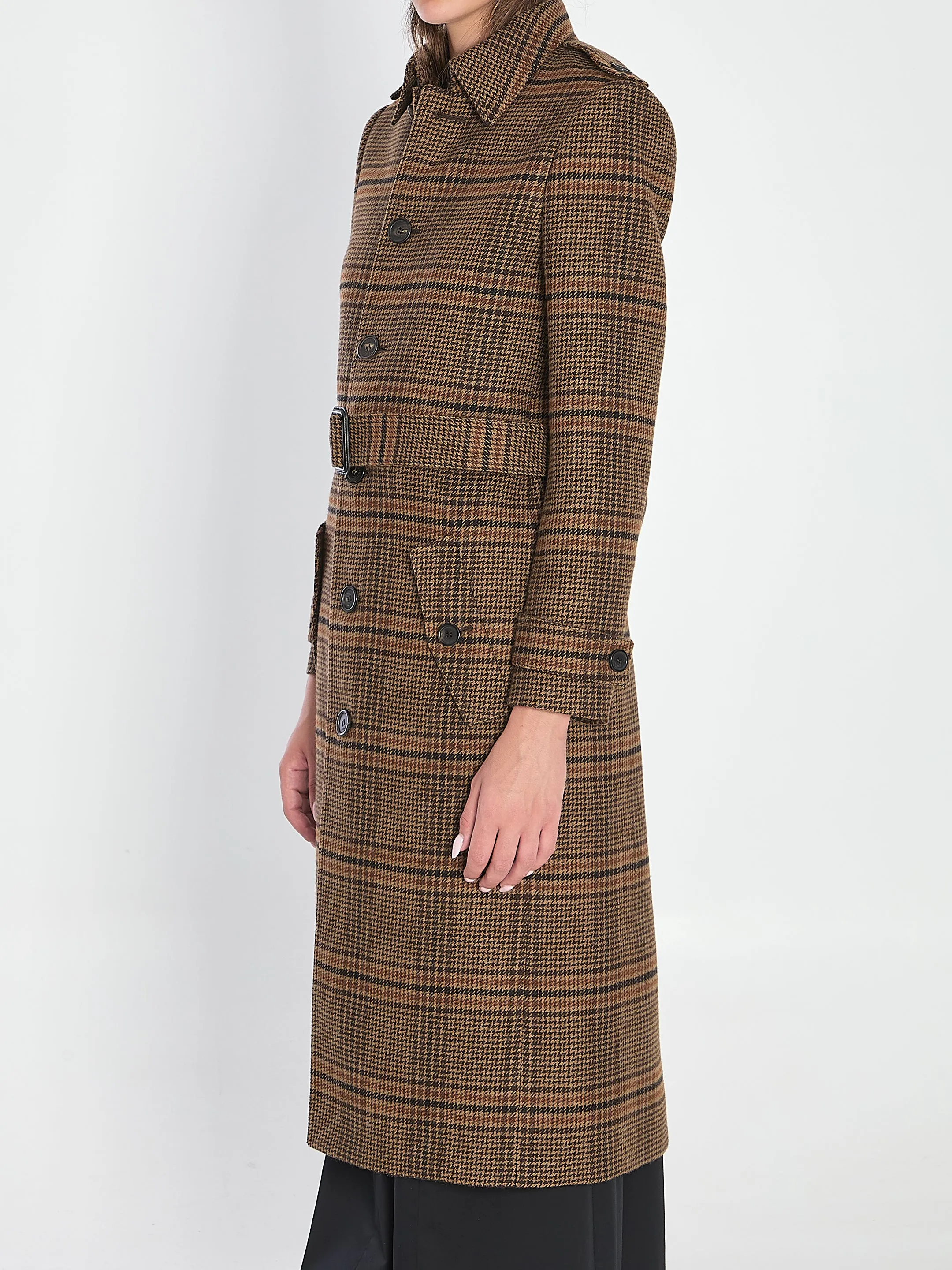 LONG PRINCE OF WALES WOOL COAT sold by Lord & Taylor product image thumbnail 2