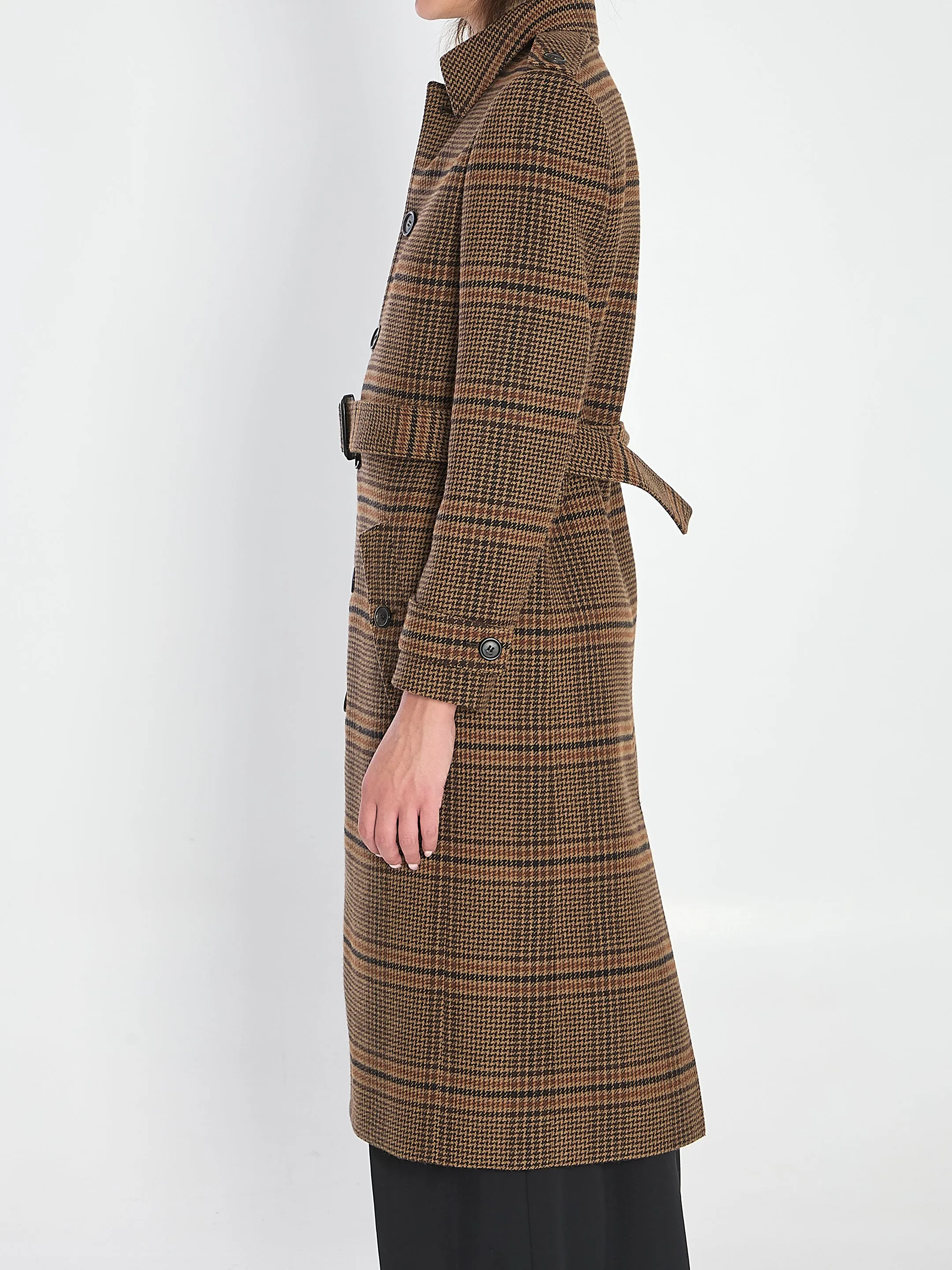 LONG PRINCE OF WALES WOOL COAT sold by Lord & Taylor product image thumbnail 3