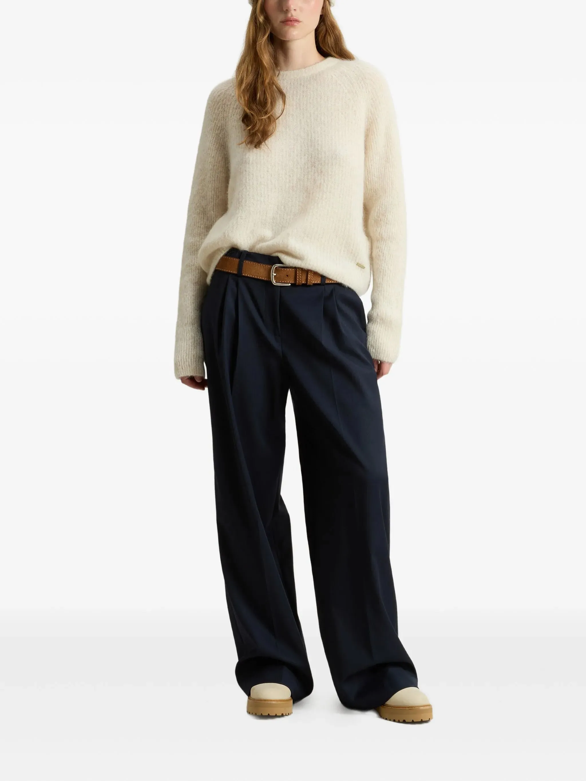 GARMENT-DYED CREW NECK SWEATER IN ALPACA AND WOOL BLEND sold by Lord & Taylor product image thumbnail 2