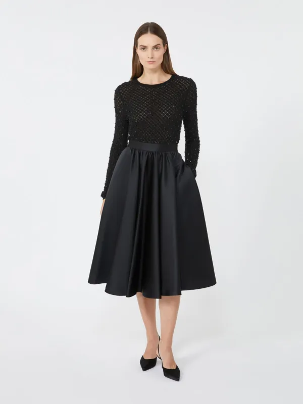 SWEATER IN EMBROIDERED WOOL AND MOHAIR YARN sold by Lord & Taylor