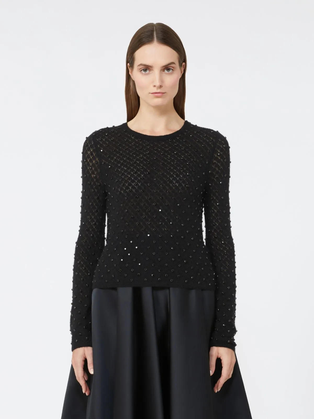 SWEATER IN EMBROIDERED WOOL AND MOHAIR YARN sold by Lord & Taylor product image thumbnail 2