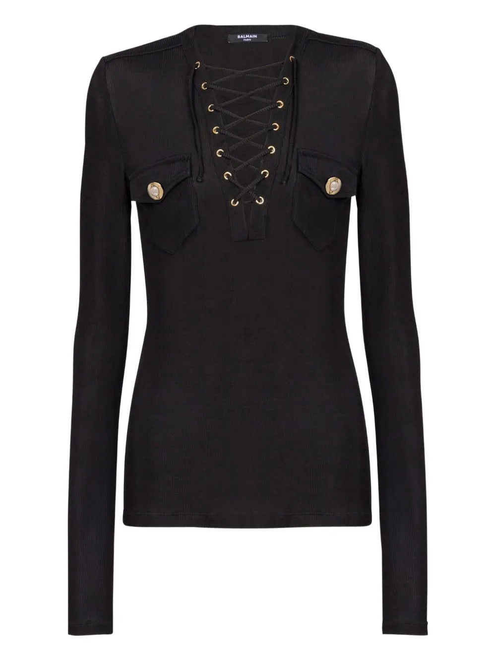 LONG-SLEEVED LACE-UP TOP sold by Lord & Taylor