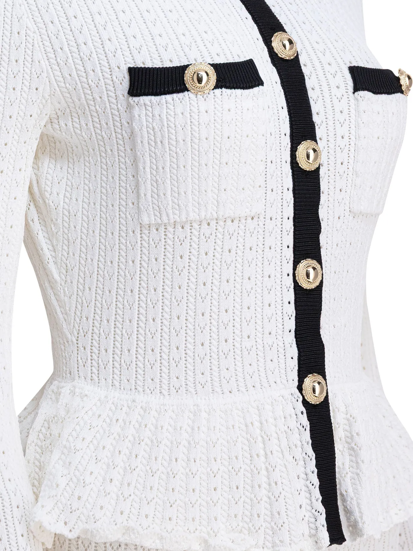 POINTELLE KNIT CONTRAST MIDI DRESS sold by Lord & Taylor product image thumbnail 4