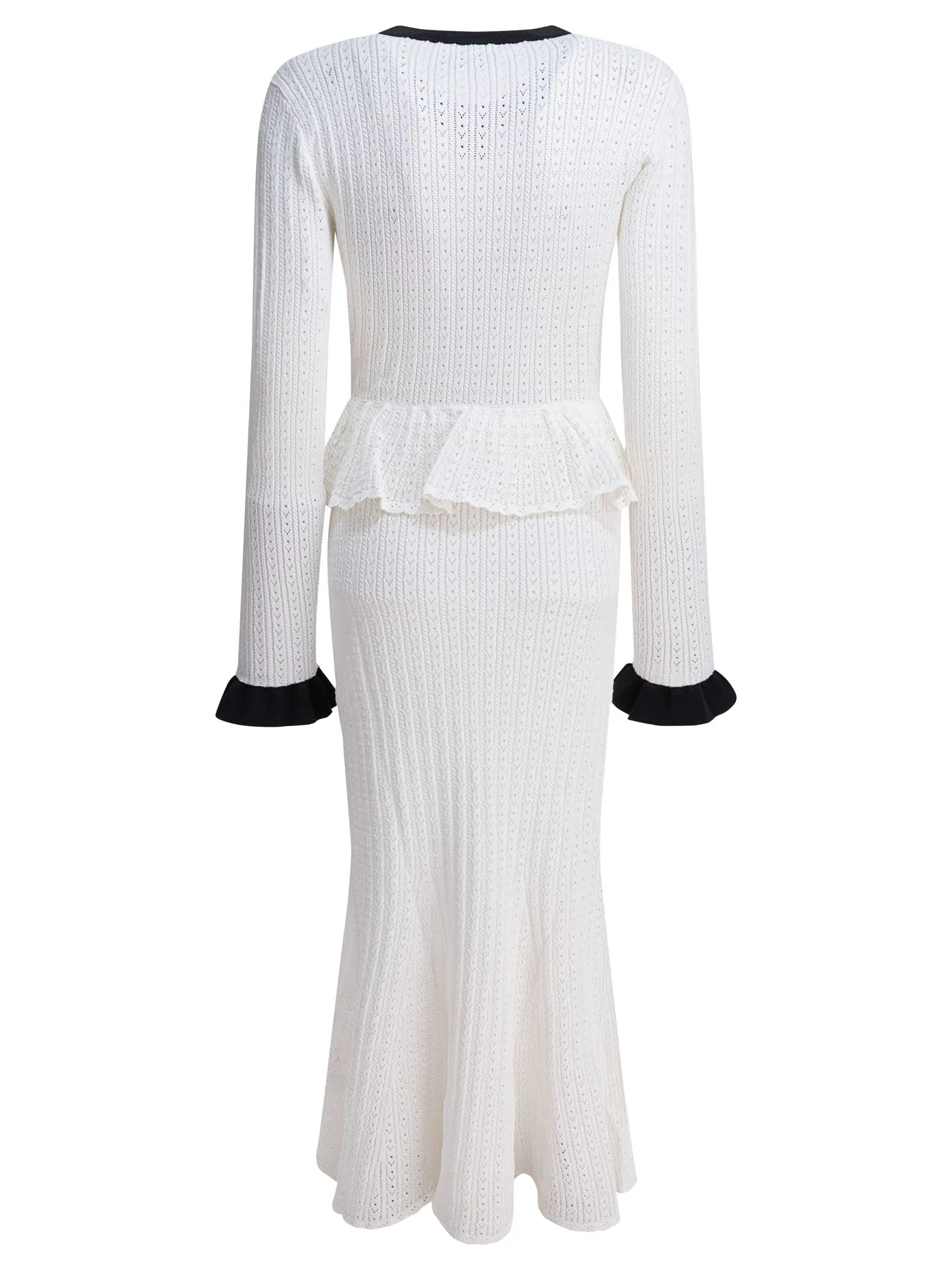 POINTELLE KNIT CONTRAST MIDI DRESS sold by Lord & Taylor product image thumbnail 2