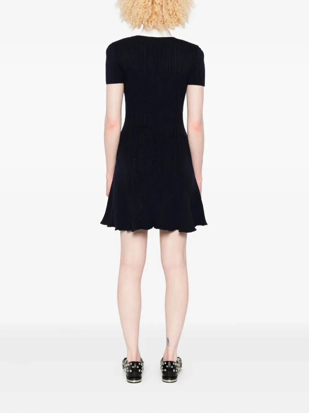 CONTRAST COLLAR KNIT MINI DRESS sold by Lord & Taylor product image thumbnail 4