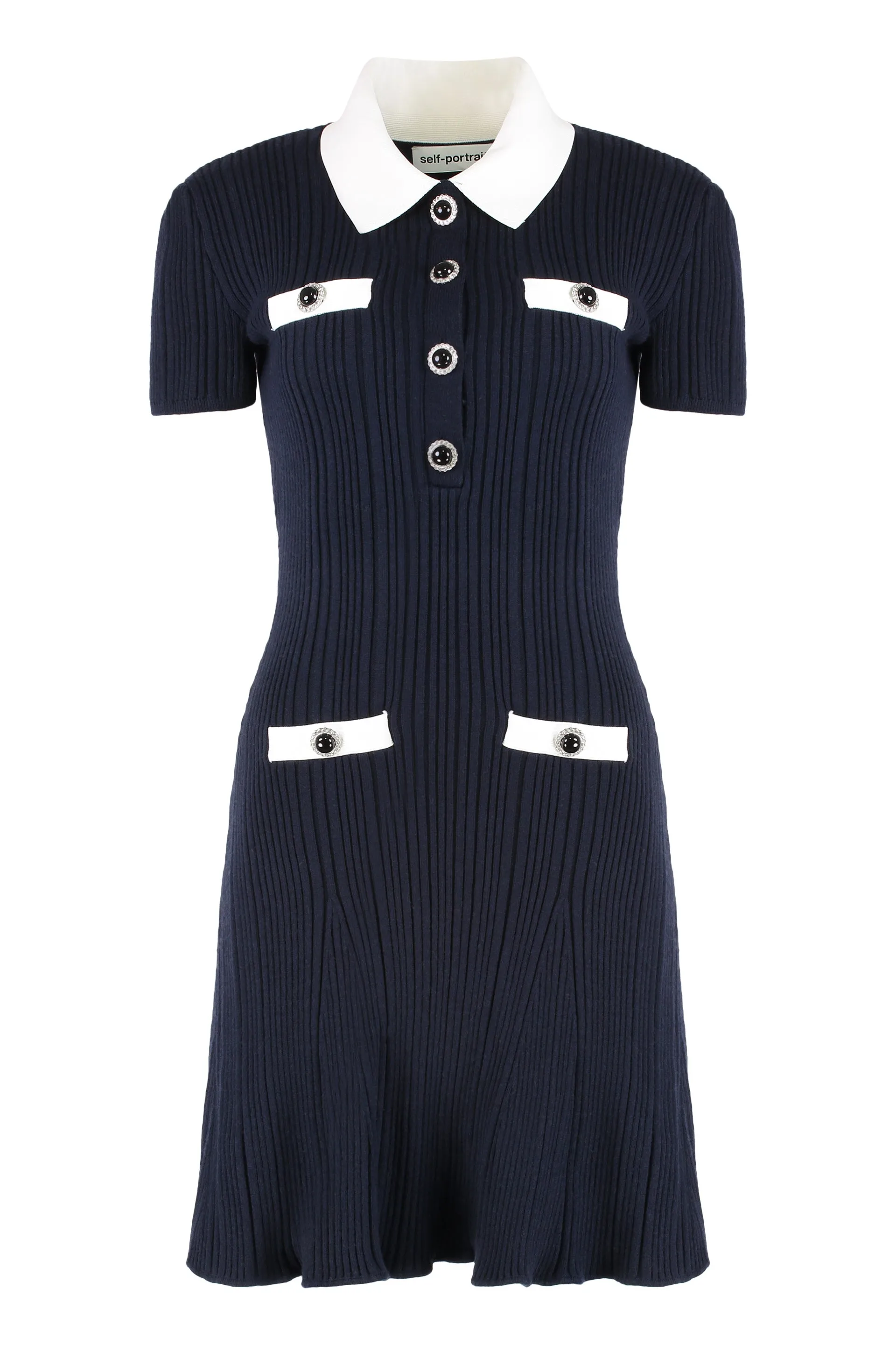 CONTRAST COLLAR KNIT MINI DRESS sold by Lord & Taylor