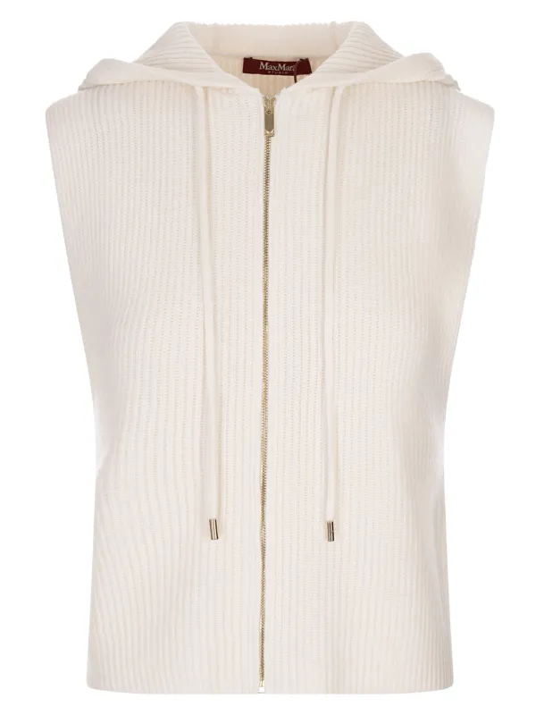 WOOL AND CASHMERE HOODED VEST sold by Lord & Taylor