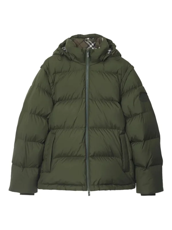 NYLON HOODED DOWN JACKET WITH ZIP CLOSURE, made by Burberry