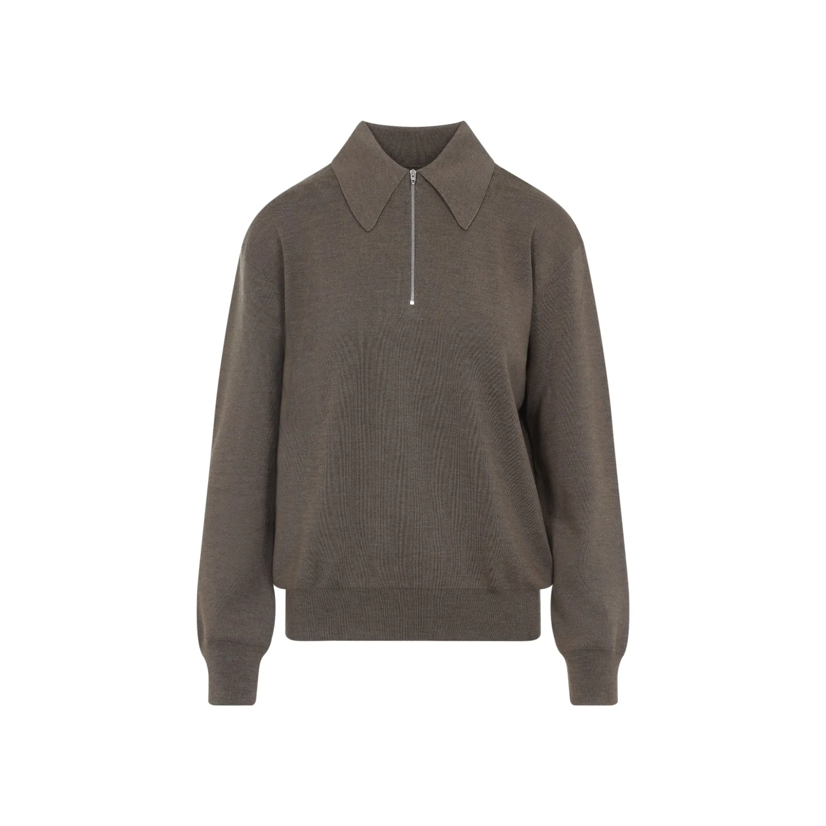 TAUPE POLO NECK WOOL TOP sold by Lord & Taylor