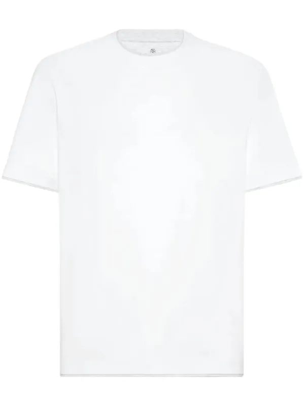 COTTON JERSEY CREW NECK T-SHIRT WITH FAUX-LAYERING sold by Lord & Taylor
