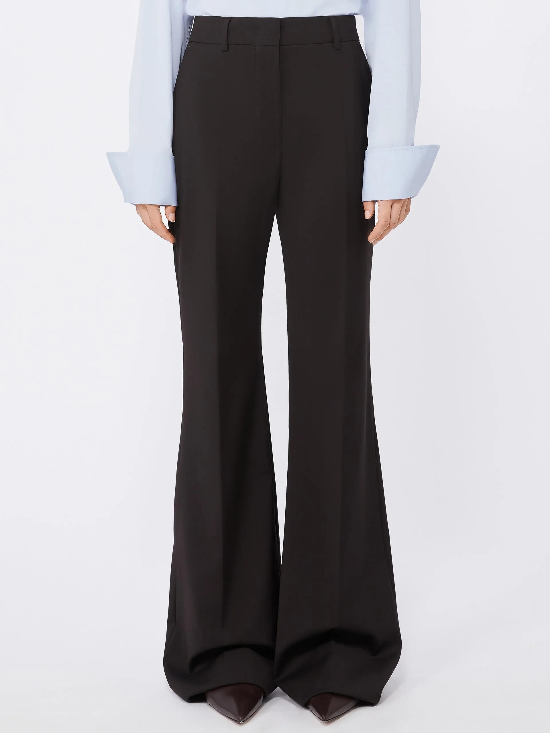 HANGAR FLARE TROUSERS IN STRETCH WOOL sold by Lord & Taylor product image thumbnail 3