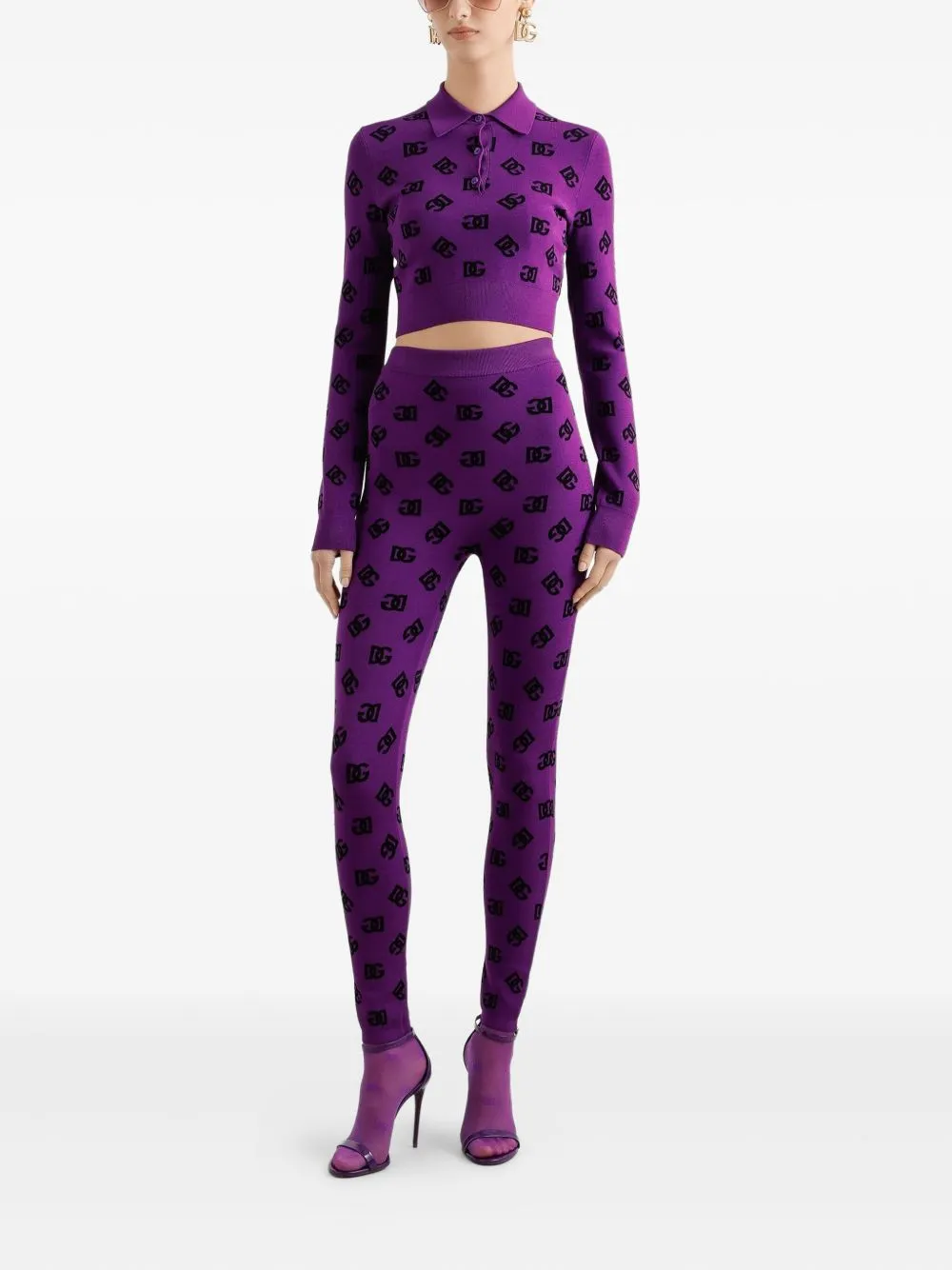 LONG-SLEEVED POLO SHIRT IN JACQUARD VISCOSE sold by Lord & Taylor product image thumbnail 2