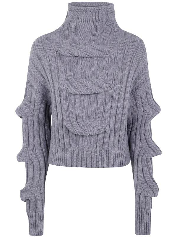 3D BRAID HIGH NECK SWEATER sold by Lord & Taylor