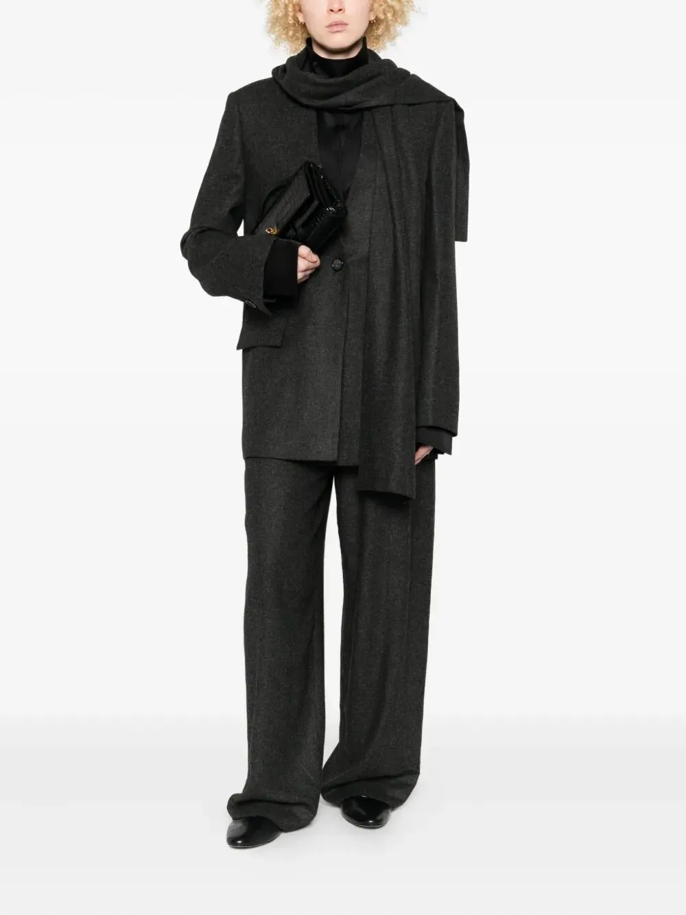 VISCOSE WOOL "SCARF" BLAZER sold by Lord & Taylor product image thumbnail 4