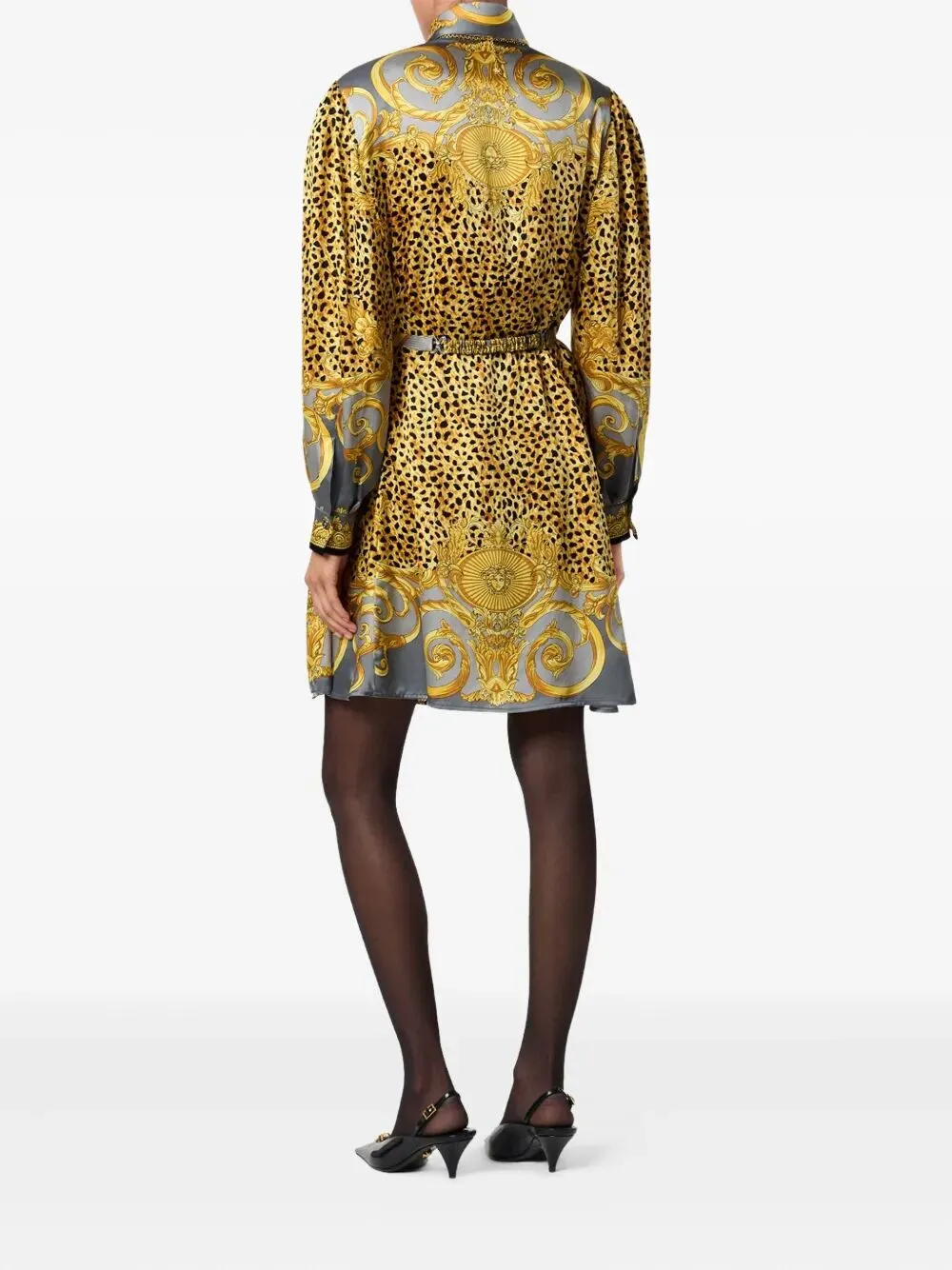 DRESS CHEETAH FOULARD ON SILK CREPE SATIN LW sold by Lord & Taylor product image thumbnail 3